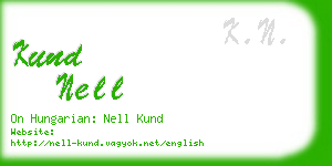 kund nell business card